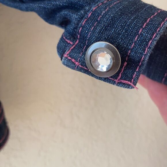 Girls Embroidered Jean Jacket - Picture 5 of 7